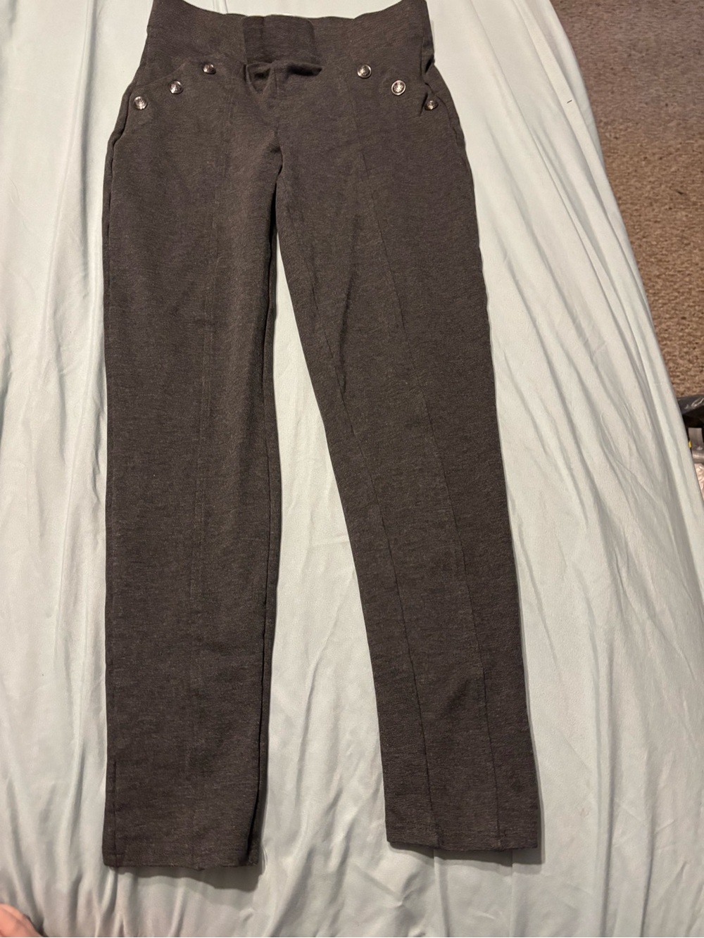 Retrology Dark Gray Slim Pants - Comfortable Everyday Trousers Small
